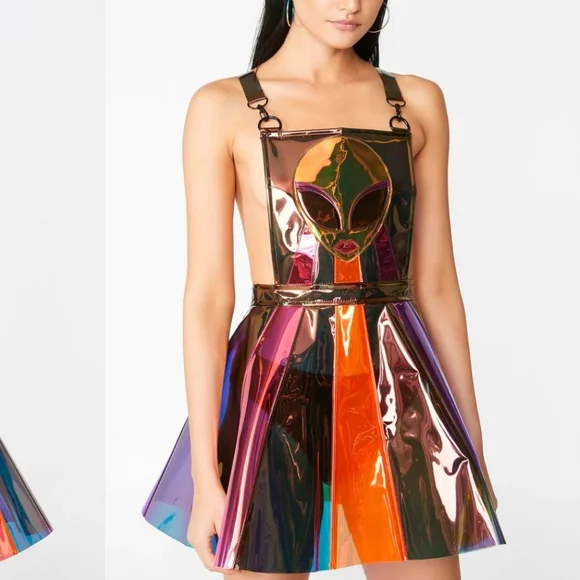 DollsKill Current Mood Alien Beam ME Up hologram overall dress - Picture 9 of 9